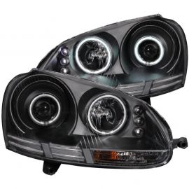 ANZO 2006-2009 Volkswagen Rabbit Projector Headlights w/ Halo Black (CCFL) buy in USA