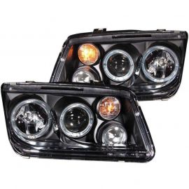 ANZO 1999-2005 Volkswagen Jetta Projector Headlights w/ Halo Black (CCFL) buy in USA