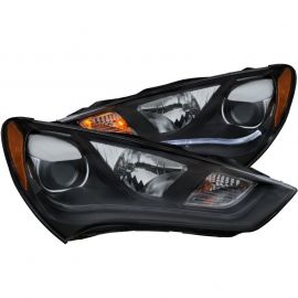 ANZO 2013-2015 Hyundai Genesis Projector Headlights w/ Plank Style Design Black (HID Compatible) buy in USA