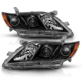 ANZO 2007-2009 Toyota Camry Projector Headlight Black Amber buy in USA