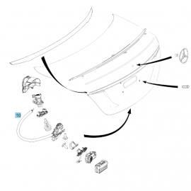 Original Mercedes-Benz Schloss Heckklappe A2047500485 buy in USA