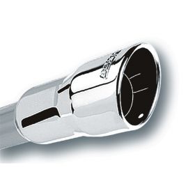 Borla 2.25in Inlet 3.5in Round Rolled Angle Cut Intercooled Outlet x 6.5in Long Embossed Tip buy in USA