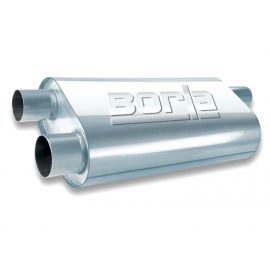 Borla Universal Oval Transverse Single 3in Inlet/2.5in Outlet 19in x 10.25in x 5.5in Turbo Muffler buy in USA