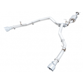 AWE Tuning 19-21 RAM 1500 5.7L (w/Cutouts) 0FG Dual Rear Exit Cat-Back Exhaust - Chrome Silver Tips buy in USA