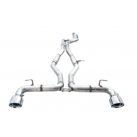 AWE 2020 Toyota Supra A90 Resonated Touring Edition Exhaust - 5in Chrome Silver Tips buy in USA