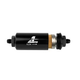 Aeromotive In-Line Filter - (AN-6 Male) 10 Micron Fabric Element Bright Dip Black Finish buy in USA