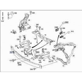 Original Mercedes-Benz Alu Träger Aluträger Stossfänger Stoßstange vorne, 2126201500 buy in USA