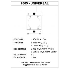 CSF Universal Drag Race / Tuck Radiator w/9in Spal Fan - 10.5in H x 10in L x 3.6in W buy in USA