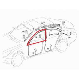 Abdichtung Fenster oben Fahrerseite CLS NEU, A2197200154 buy in USA