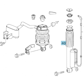 Original Mercedes-Benz Stoßdämper Airmatic Luftfederbein Hinterachse links A2113261100 buy in USA
