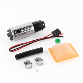 DeatschWerks 340lph DW300C Compact Fuel Pump w/ Universal Install Kit (w/ Mounting Clips) buy in USA