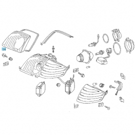 Original Mercedes-Benz Lichtscheibe SL 129 A1298202566 buy in USA