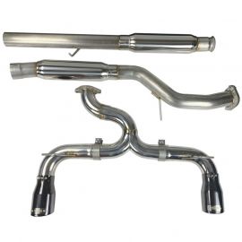 Injen 16-18 Ford Focus RS 3in Cat-Back Stainless Steel Exhaust w/ 4in Black Chrome Tips buy in USA