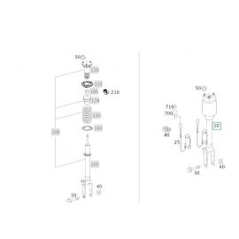 Pfand für Original Mercedes-Benz Luftfederbein Federbein Stoßdämpfer Airmatic Vorderachse R-Klasse 251 buy in USA