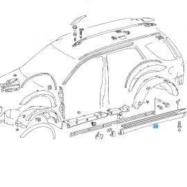 Original Mercedes-Benz Schwellerverkleidung links M-/GLE-Klasse 163 A16369003409999 buy in USA