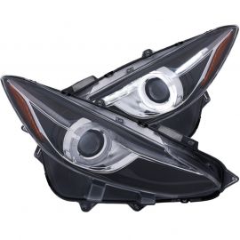 ANZO Projector Headlights With Halo Black w/Amber 14-17 Mazda 3 buy in USA