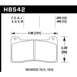 Hawk Wilwood 7816 12mm Caliper DTC-30 Rear Race Pads buy in USA