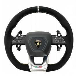 Lamborghini Urus Steering Wheel Limited Edition -Black Alcantara And Yellow Sign NEW buy in USA