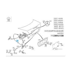 Original Mercedes-Benz Schloss Heckdeckel C-Klasse 203 buy in USA