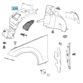 Original Mercedes-Benz Radhausschale vorne rechts A2076901730 buy in USA