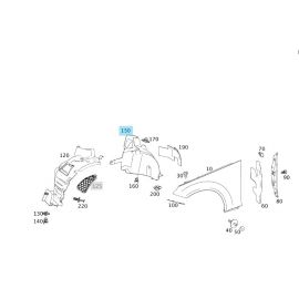 Original Mercedes-Benz Radhausschale vorne rechts hinten buy in USA