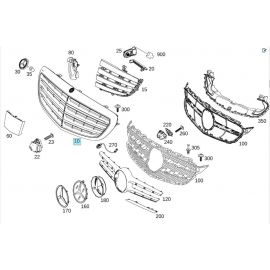 Original Mercedes-Benz Grill Kühlergrill Kühlerverkleidung C-Klasse 205 Lamelle grau buy in USA