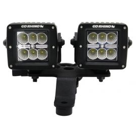 Go Rhino 18-20 Jeep Wrangler JL/JLU/Gladiator JT Light Mount - Two 3in Cubes buy in USA