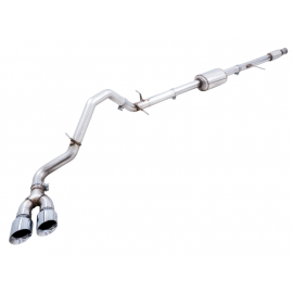 AWE Tuning 4th Gen GM 1500 5.3L 0FG Catback Dual Side Exit (Flat Bumper) - Chrome Tips buy in USA