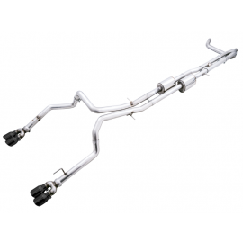 AWE Tuning 4th Gen GM 1500 6.2L 0FG Catback Split Rear Exit (w/ Bumper Cutouts) - Quad Diamond Tips buy in USA