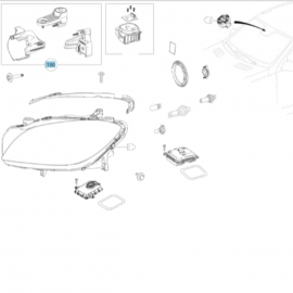 Original Mercedes-Benz Scheinwerfer-Reparatursatz (XENON bzw. ILS Scheinwerfer) links GLE 166 A1668200514 buy in USA