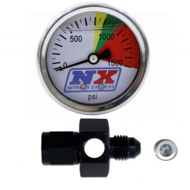 Nitrous Express N2O Flo-Thru Pressure Gauge (0-1500 PSI) 4AN buy in USA