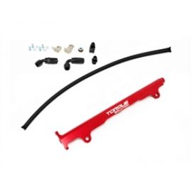 Torque Solution Mitsubishi Evo X Billet Aluminum Fuel Rail - Red buy in USA