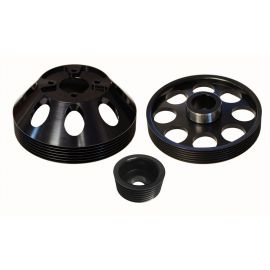 Torque Solution Lightweight WP/Crank/Alt Pulley Combo (Black): Hyundai Genesis Coupe 3.8 2010+ buy in USA