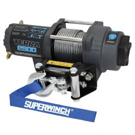 Superwinch 2500 LBS 12V DC 3/16in x 40ft Steel Rope Terra 2500 Winch - Gray Wrinkle buy in USA