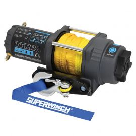 Superwinch 2500 LBS 12V DC 3/16in x 40ft Synthetic Rope Terra 2500SR Winch - Gray Wrinkle buy in USA