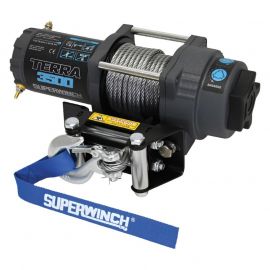 Superwinch 3500 LBS 12V DC 7/32 in x 32 ft Steel Rope Terra 3500 Winch - Gray Wrinkle buy in USA