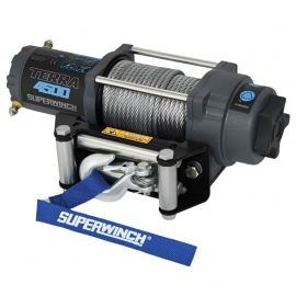 Superwinch 4500 LBS 12V DC 15/64in x 50ft Steel Rope Terra 4500 Winch - Gray Wrinkle buy in USA