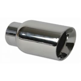 Vibrant 4in Round SS Exhaust Tip (Double Wall Angle Cut Beveled Outlet) buy in USA