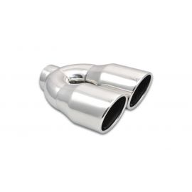 Vibrant 2.5in ID Dual 3.5in OD Round SS Exhaust Tip (Single Wall Angle Cut) buy in USA