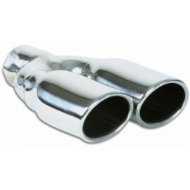 Vibrant Dual 3.25in x 2.75in Oval SS Exhaust Tip (Single Wall Angle Cut Rolled Edge) buy in USA