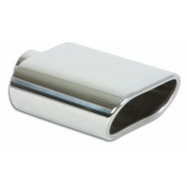 Vibrant 5.5in x 3in Oval SS Exhaust Tip (Single Wall Angle Cut Rolled Edge) buy in USA