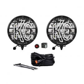 KC HiLiTES SlimLite 6in. LED Light 50w Spot Beam (Pair Pack System) - Black buy in USA