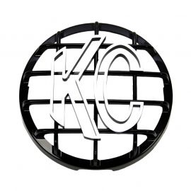 KC HiLiTES 6in. Round ABS Stone Guard for SlimLite/Daylighter Lights (Single) - Black/White KC Logo buy in USA