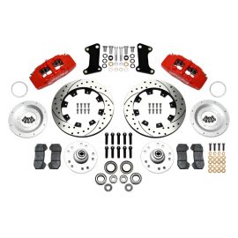 Wilwood Dynapro 6 Front Hub Kit 12.19in Drilled Red 67-69 Camaro (*Line Kit Needed*) buy in USA