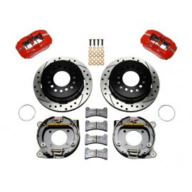 Wilwood Dynapro Low-Profile 11.00in P-Brake Kit Drill-Red Chevy 12 Bolt 2.75in Off w/ C-Clips buy in USA