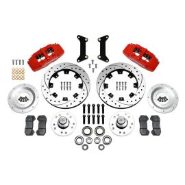 Wilwood Dynapro 6 Front Hub Kit 12.19in Drilled Red 79-87 GM G Body buy in USA