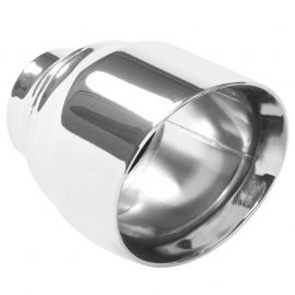 MagnaFlow Tip Stainless Double Wall Round Single Outlet Polished 4.5in DIA 2.5in Inlet 5.75in Length buy in USA