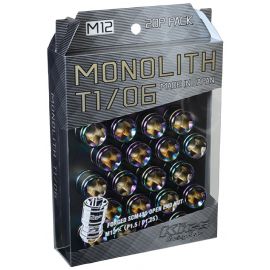 Project Kics 12 x 1.5 Neochrome T1/06 Monolith Lug Nuts - 20 Pcs buy in USA