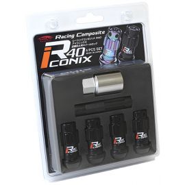 Project Kics 12X1.50 R40 Iconix Black Lug Nut Lock Set - 4 buy in USA