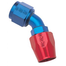 Russell Performance -6 AN Red/Blue 45 Degree Full Flow Hose End buy in USA